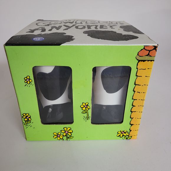 Cute Ceramic Cowfeet Coffee Mugs Collectible Gift Box Set of 4 - Picture 2 of 5